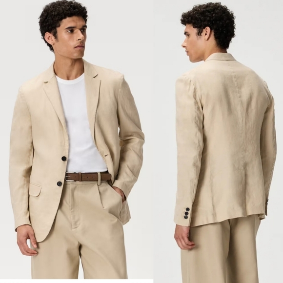 NWT QuinceDriftwood European Linen Blazer